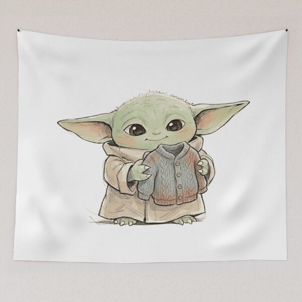 Item preview, BABY YODA WITH KNITTED SWEATER COZY WINTER GROGU designed and sold by LIS AND MELIVERSO.