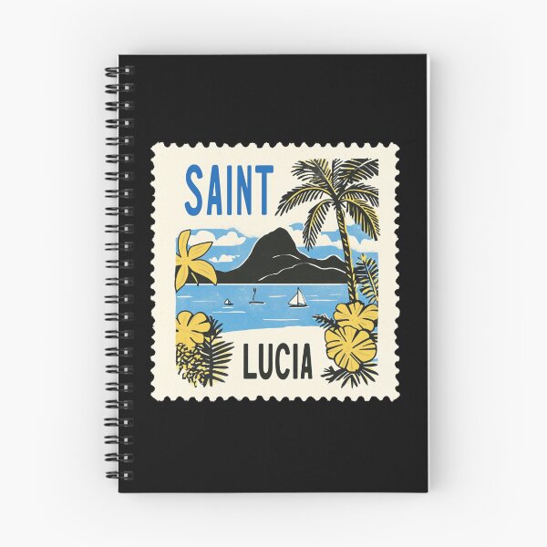 Item preview, Vintage Saint Lucia Postage Stamp Art - The Pitons & Tropical Bay designed and sold by tiigerdad.