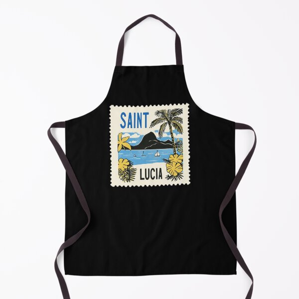 Item preview, Vintage Saint Lucia Postage Stamp Art - The Pitons & Tropical Bay designed and sold by tiigerdad.