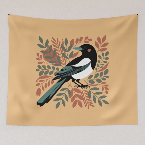 Item preview, Modern Folklore Magpie – Bold Australian Bird Graphic Art designed and sold by Wennebabs.