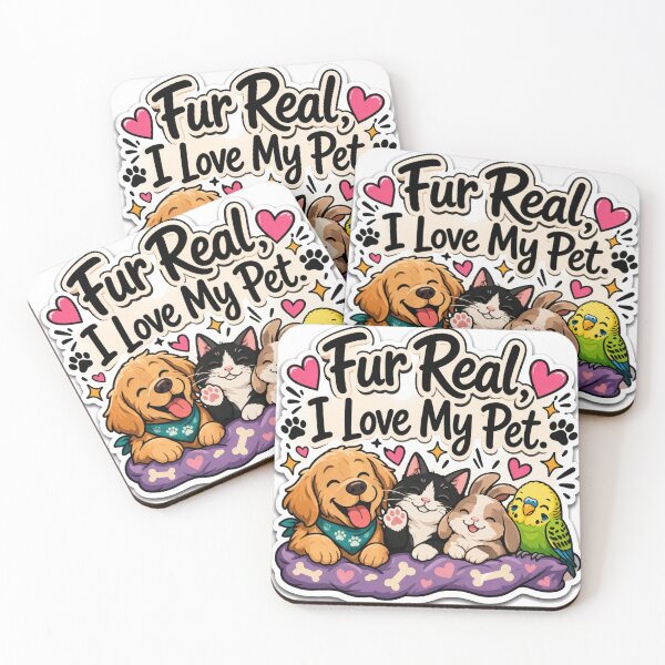 Item preview, Fur Real, I Love My Pets – Funny Pet Lover Quote designed and sold by harmonybaby0106.