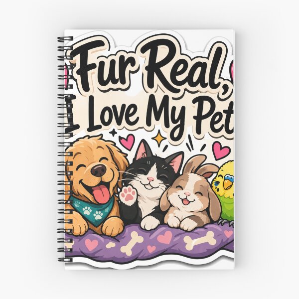 Item preview, Fur Real, I Love My Pets – Funny Pet Lover Quote designed and sold by harmonybaby0106.
