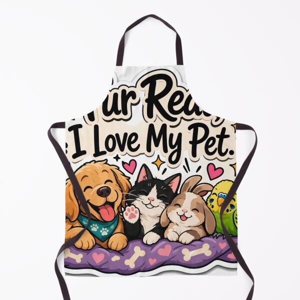 Item preview, Fur Real, I Love My Pets – Funny Pet Lover Quote designed and sold by harmonybaby0106.