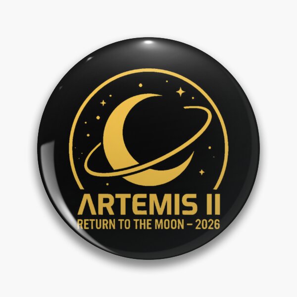 Item preview, Artemis II Return to the Moon 2026 Minimal Space Mission Logo Retro Sci Fi Design designed and sold by batrisyaw.