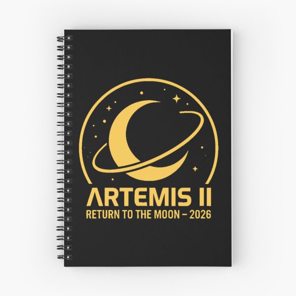 Item preview, Artemis II Return to the Moon 2026 Minimal Space Mission Logo Retro Sci Fi Design designed and sold by batrisyaw.