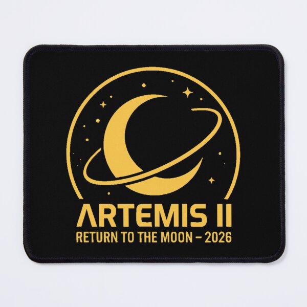 Item preview, Artemis II Return to the Moon 2026 Minimal Space Mission Logo Retro Sci Fi Design designed and sold by batrisyaw.