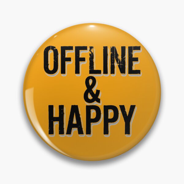 Item preview, Offline and Happy T-Shirt - Distressed Grunge Graphic Tee designed and sold by Chaotic-Treasures.