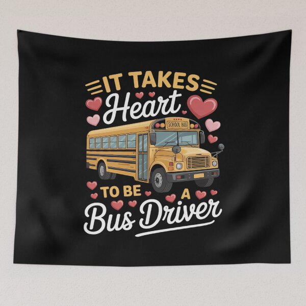 Item preview, It Takes Heart To Be A Bus Driver Funny Bus Driver Valentine designed and sold by Rrettgison.
