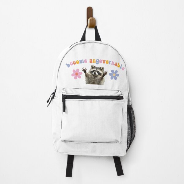 Item preview, Become Ungovernable Flower Power Raccoon designed and sold by coffeepolicy.
