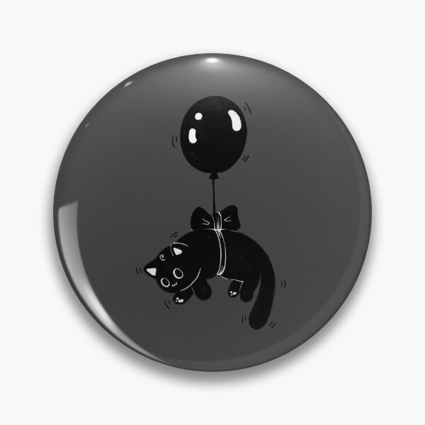 Item preview, Floating Balloon Gift Black Cat Illustration designed and sold by Manjia-Art.