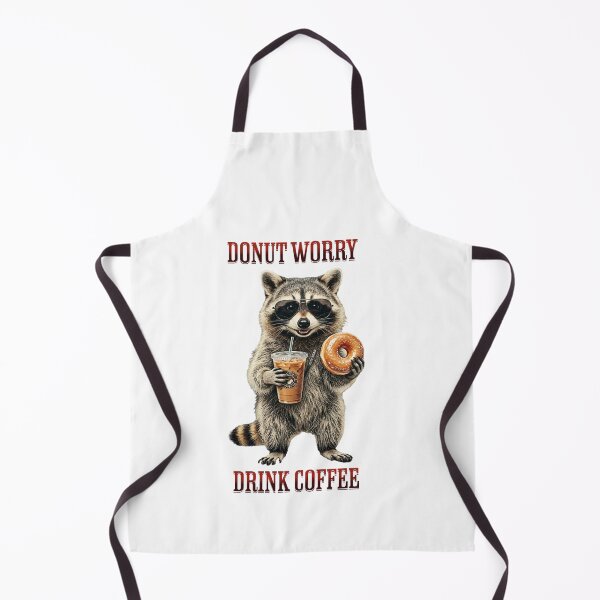 Item preview, Funny Raccoon Coffee Donut Pun Cute Graphic designed and sold by CoolTShirtDesign.