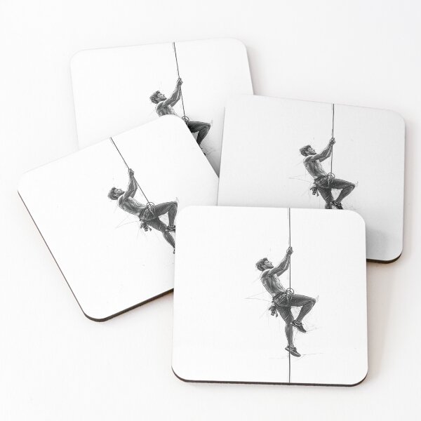 Item preview, A man climbing using a rope, symbolic image of 'I don't give up: designed and sold by Heaven1111.
