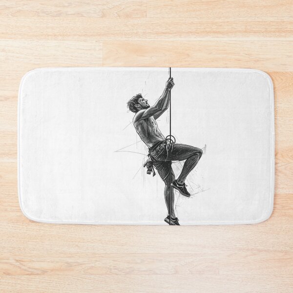 Item preview, A man climbing using a rope, symbolic image of 'I don't give up: designed and sold by Heaven1111.