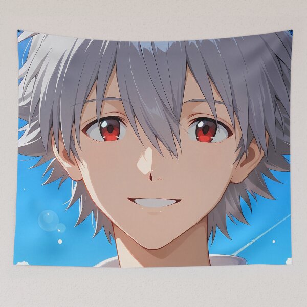 Item preview, Kaworu Nagisa Neon Genesis Evangelion Anime Summer Sky Calm designed and sold by PMartistStudio.