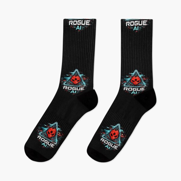 Artikelvorschau, Rogue AI Cyberpunk Skull Glitch Design – Futuristische Hacker-Tech-Grafik entworfen und verkauft von JonelCrafts.