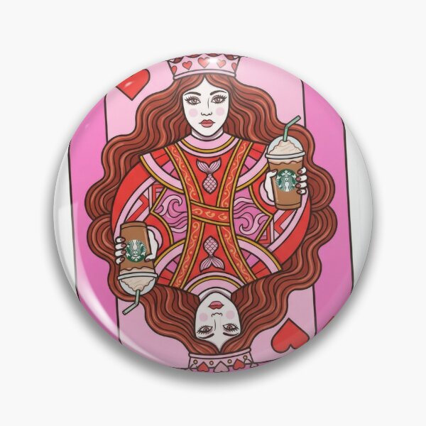 Item preview, Coffee Queen Playing Card Sticker Funny Coffee Lover Gift Queen of Hearts Iced Coffee Aesthetic designed and sold by Wander & Whim Designs.