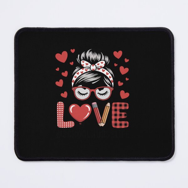 Item preview, School Nurse Love Messy Bun Valentine's Day Appreciation designed and sold by Rrettgison.