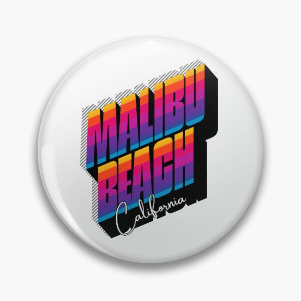Item preview, Malibu Beach California Retro 80s Stripe Design designed and sold by DonnaRaine.