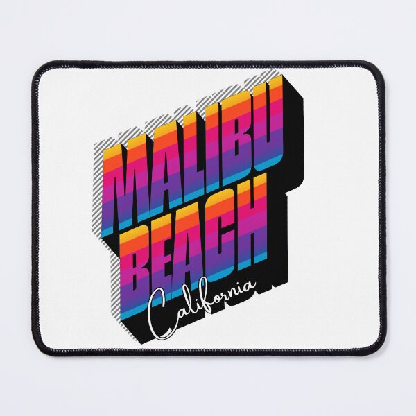 Item preview, Malibu Beach California Retro 80s Stripe Design designed and sold by DonnaRaine.
