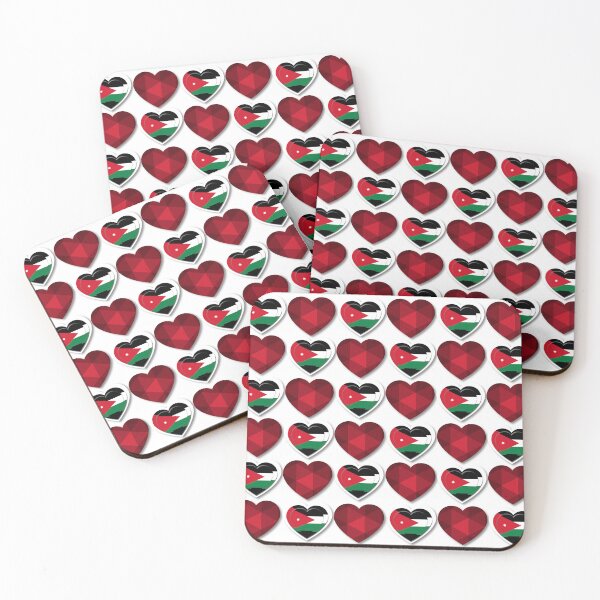 Item preview, Heart Mosaic with Jordanian Flag Design designed and sold by IntelliMindDesigns.