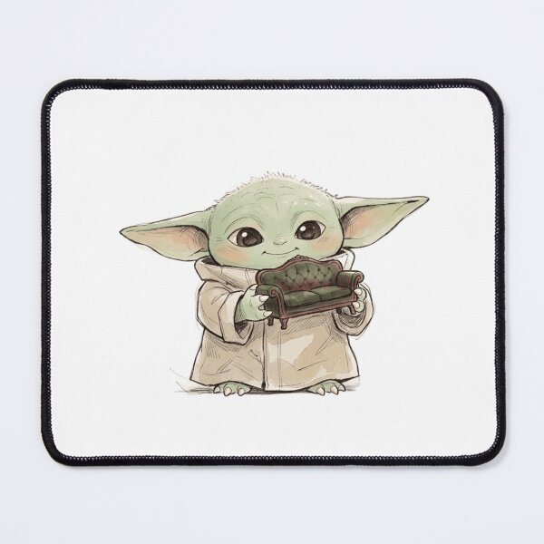 Item preview, BABY YODA ON VINTAGE SOFA COZY GROGU AESTHETIC designed and sold by LIS AND MELIVERSO.