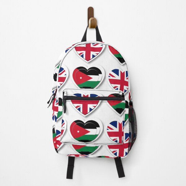 Item preview, Heart Mosaic with Jordanian and UK Flag Designs designed and sold by IntelliMindDesigns.