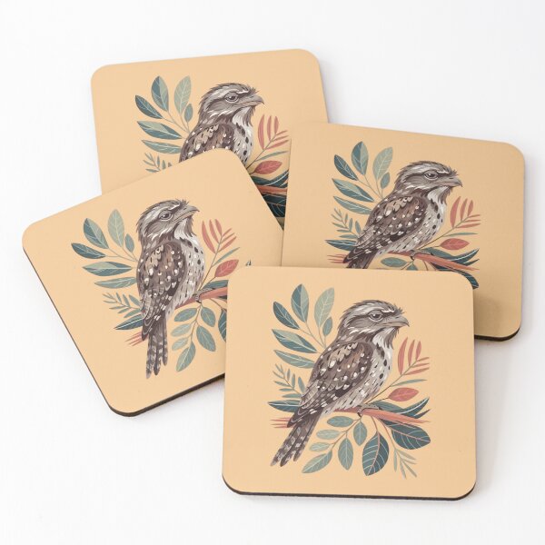 Item preview, Modern Folklore Tawny Frogmouth - Whimsical Australian Nocturnal Bird Art designed and sold by Wennebabs.