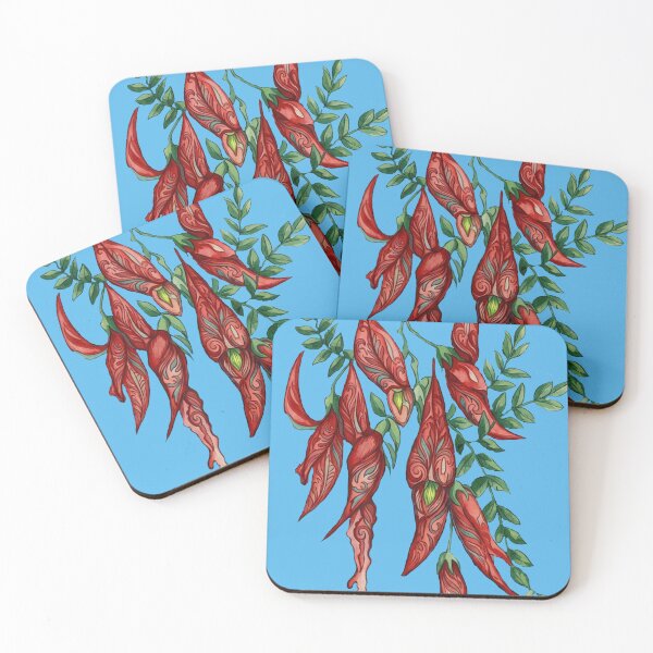 Item preview,  KAKA BEAK stylized, blue background designed and sold by carole hirst.