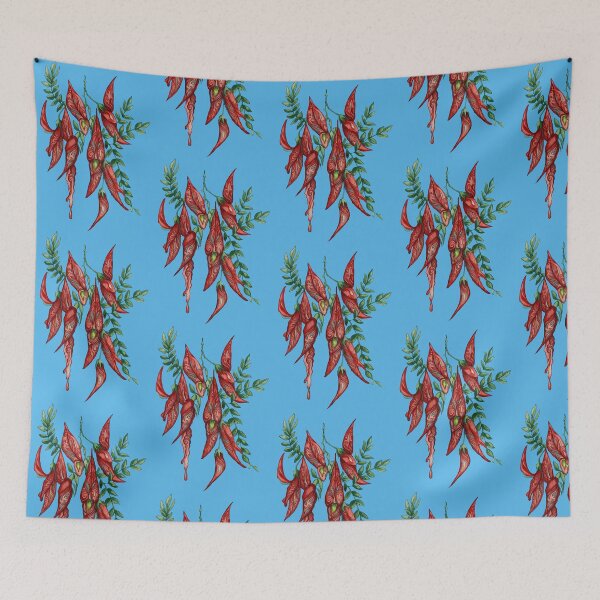 Item preview,  KAKA BEAK stylized, blue background designed and sold by carole hirst.