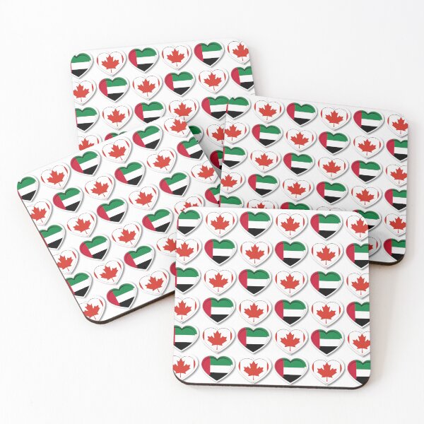 Item preview, Heart Mosaic with UAE and Canada Flag Designs designed and sold by IntelliMindDesigns.