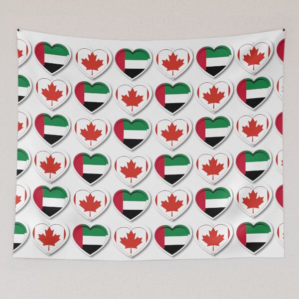 Item preview, Heart Mosaic with UAE and Canada Flag Designs designed and sold by IntelliMindDesigns.