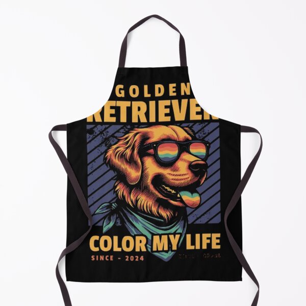 Artikelvorschau, Golden Retriever Color My Life – Retro-Hund mit Sonnenbrille entworfen und verkauft von GenZFashion000.