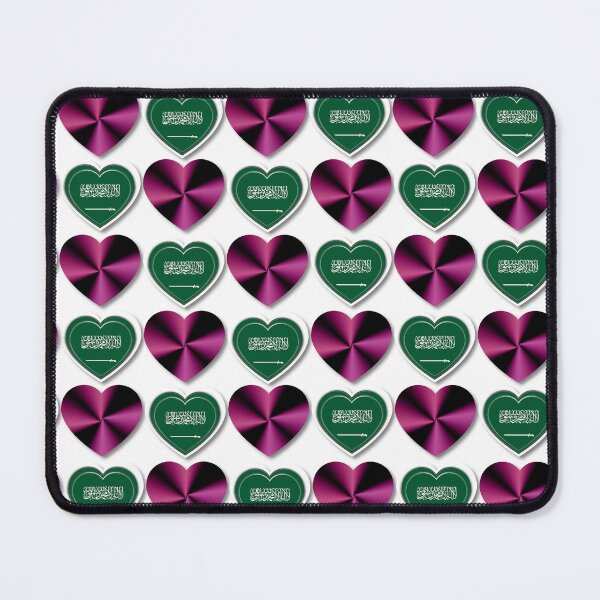Item preview, Heart Mosaic with Saudi Flag Design designed and sold by IntelliMindDesigns.