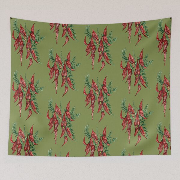 Item preview,  KAKA BEAK stylized, green background designed and sold by carole hirst.