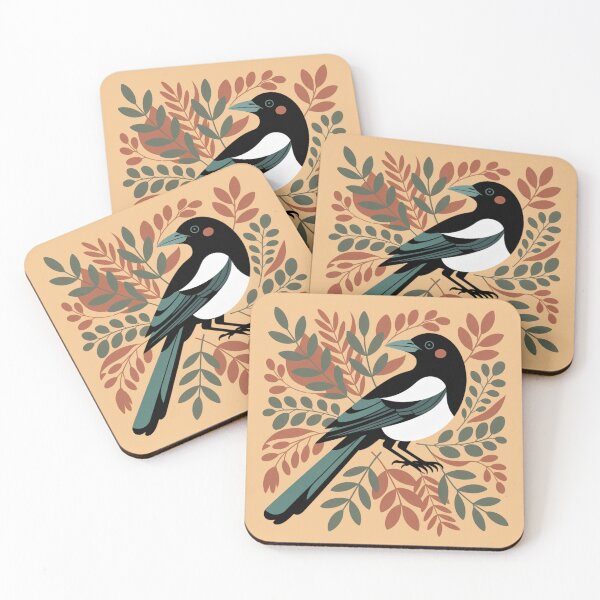 Item preview, Modern Folk Art Magpie – Bold Australian Bird Graphic Art designed and sold by Wennebabs.