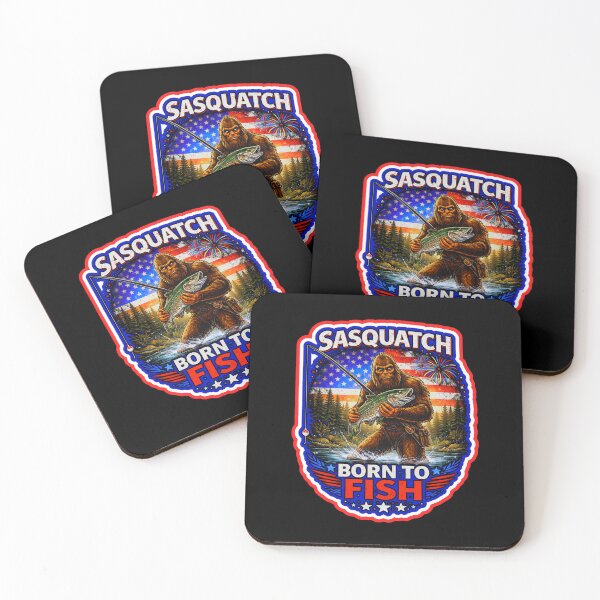 Item preview, Sasquatch Goes Fishing  designed and sold by WoodburyLake.