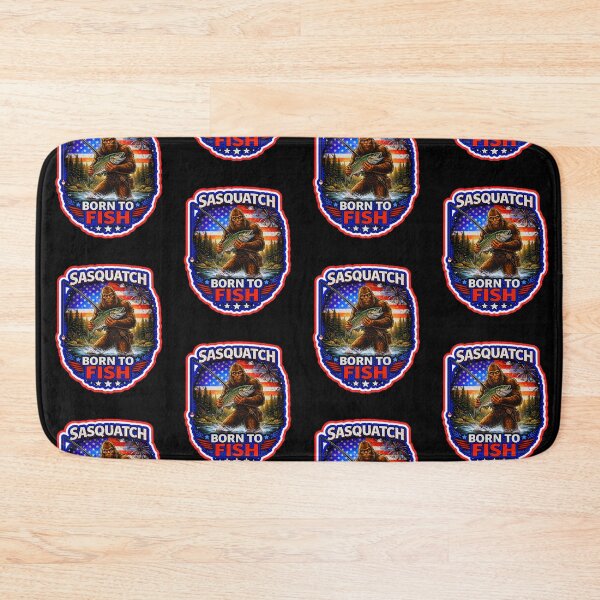 Item preview, Sasquatch Goes Fishing  designed and sold by WoodburyLake.