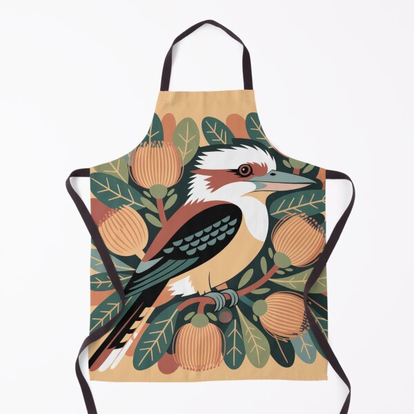 Item preview, Modern Australian Folk Art Kookaburra – Pastel Botanical Banksia Illustration designed and sold by Wennebabs.