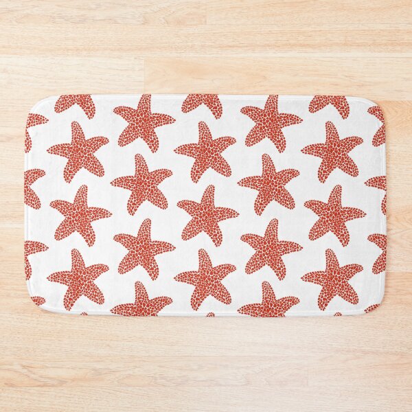 Item preview, Red and White Mosaic Starfish pattern designed and sold by Home Cyn Home.