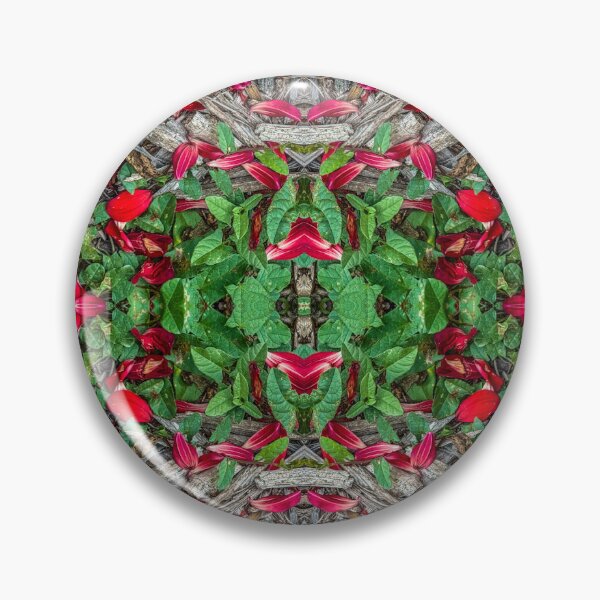 Item preview, Red Petal Botanical Mandala – Nature Symmetry Pattern Art designed and sold by aadventures.