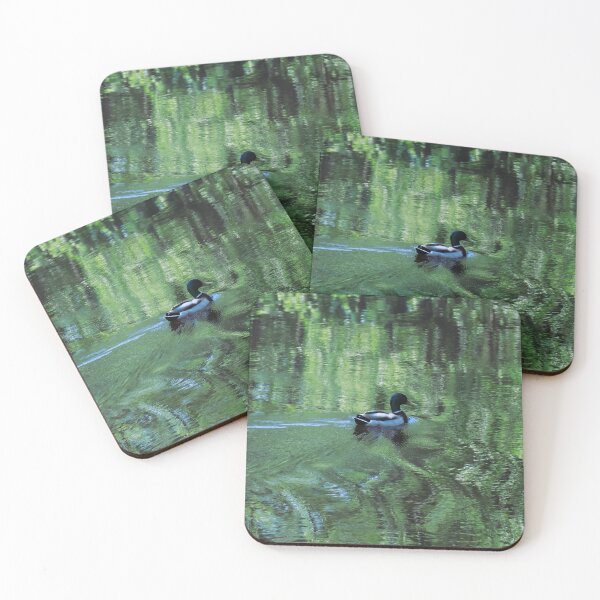 Item preview, A Mallard Among The Green Reflections On The Water designed and sold by hurmerinta.