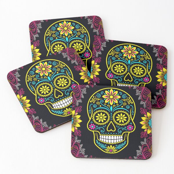 Item preview, Neon Sugar Skull (Day of the Dead) designed and sold by Buy us a Coffee Digital Ai Art Design .
