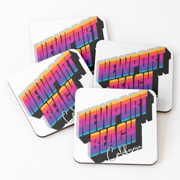 Item preview, Newport Beach California Retro 80s Stripe Design designed and sold by DonnaRaine.