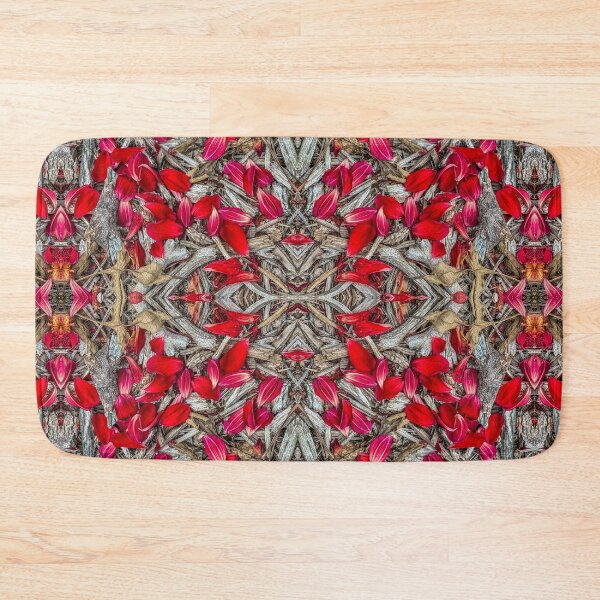 Item preview, Red Petal Nature Mandala – Botanical Symmetry Pattern Art designed and sold by aadventures.