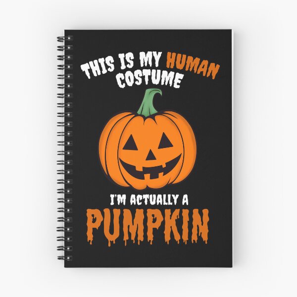 Item preview, This Is My Human Costume, I'm Actually A Pumpkin Halloween Funny T-Shirt designed and sold by OldSkullDesigns.