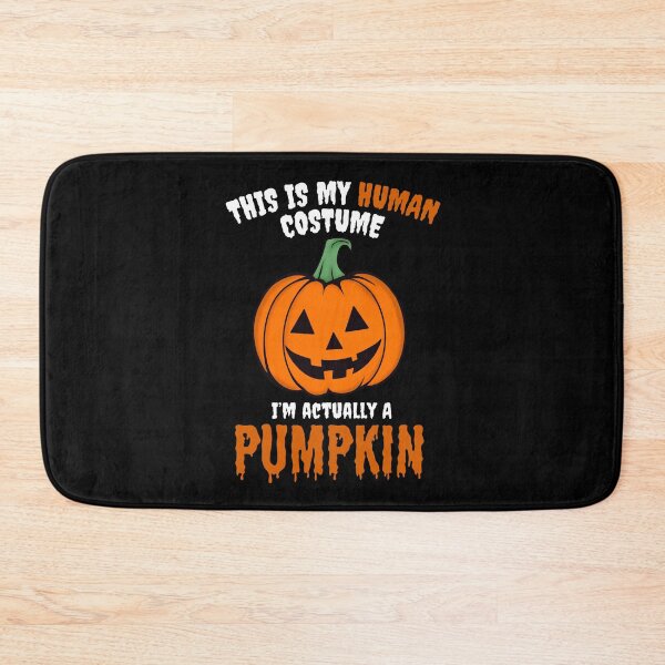 Item preview, This Is My Human Costume, I'm Actually A Pumpkin Halloween Funny T-Shirt designed and sold by OldSkullDesigns.