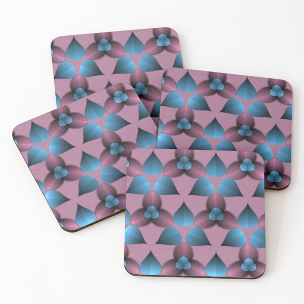 Item preview, Blue and Pink Floral Geometry designed and sold by IntelliMindDesigns.