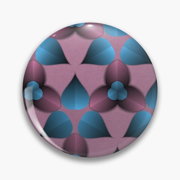 Item preview, Blue and Pink Floral Geometry designed and sold by IntelliMindDesigns.