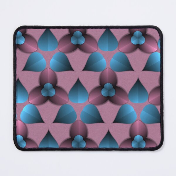 Item preview, Blue and Pink Floral Geometry designed and sold by IntelliMindDesigns.