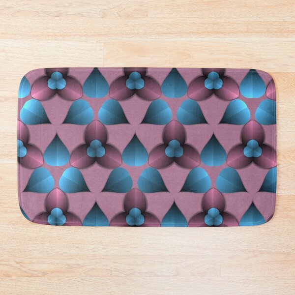 Item preview, Blue and Pink Floral Geometry designed and sold by IntelliMindDesigns.